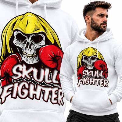 BLUZA Z KAPTUREM SPORTY WALKI  SKULL FIGHTER